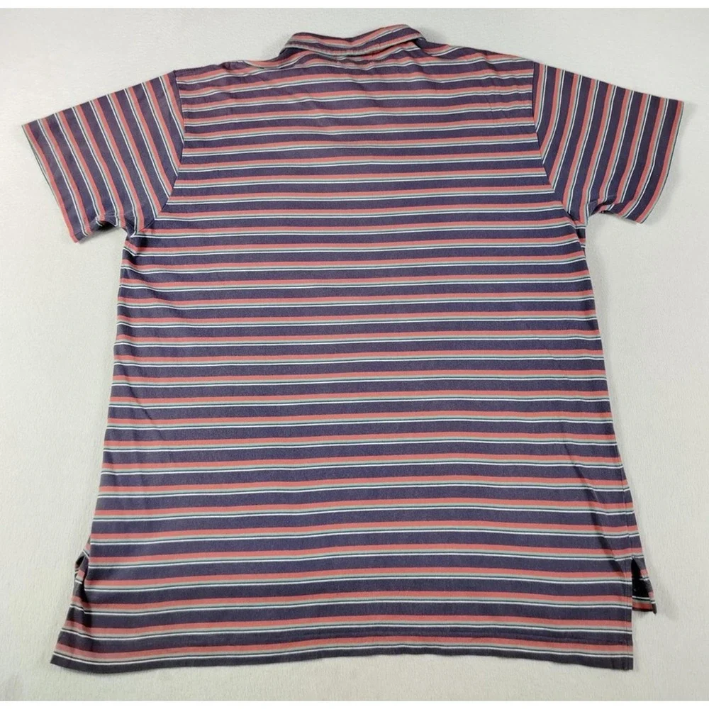 Vintage Polo Jeans Co Ralph Lauren Polo‎ Shirt Mens Large Purple Striped Preppy